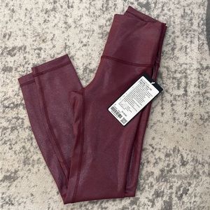 Lululemon foil Wunder train leggings